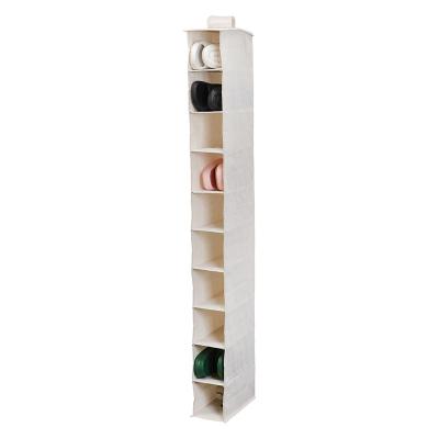 China Factory direct sale viable 10 shelves foldable wardrobe cabinet for clothes storage folding organizer SWEATER HANGING BAG for sale