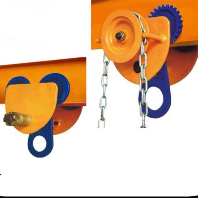 China Transporation Manual Hand Push Trolley For Manual And Electric Block Chain Hoist Trolley High Quality Low Price for sale