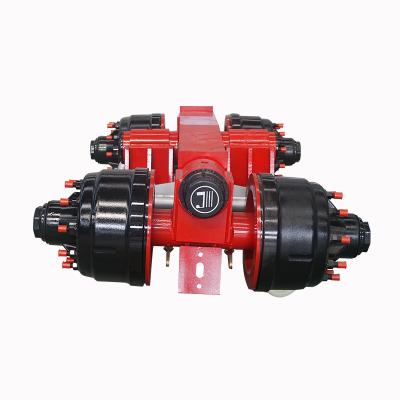 China Mechanical suspension for semi-trailer double axle 13t American type steel truck trailer mechanical suspension for sale