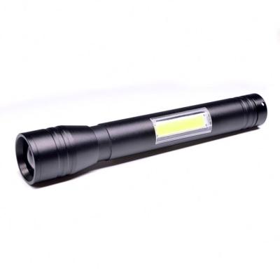 China Emergency HLM 2aa Battery Zoom Pocket Torch 150lumen 3w Indoor Outdoor Portable Aluminum COB XPE Led Flashlight for sale