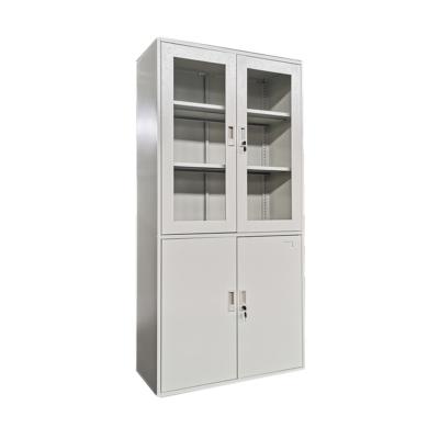 China Good Quality (Size) Hot Selling Classic Style Adjustable Up Swing Glass Door Steel Filing Cabinet for sale