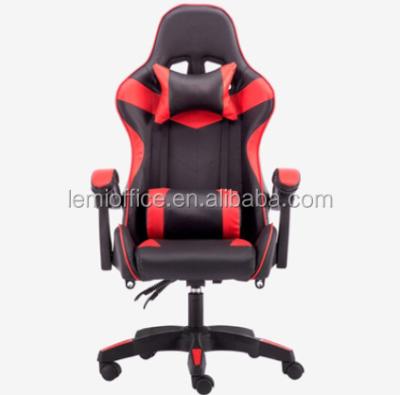 China New Product (Height)Adjustable Gaming Chair With Waist Pad Ergonomic PU Home Office Chair Silla Leather Oficina for sale