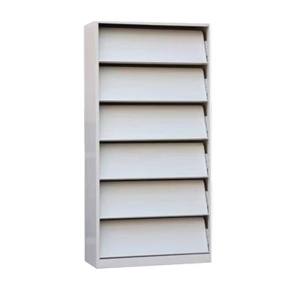 China Modern Library Shelves Designs Steel Magazine Display Cabinet for sale