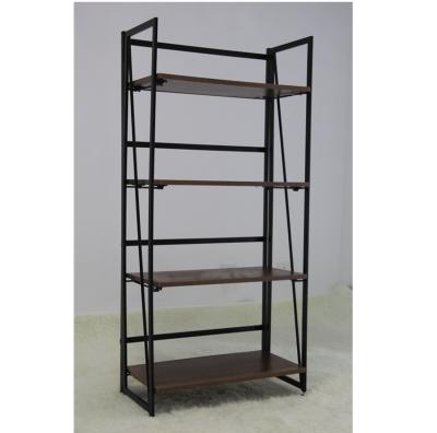 China High Quality Corrosion Protection Price Cheap Metal and Storage Shelf Wooden Book Stand with 4 Layers for sale