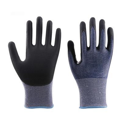 China Anti-slip Work Gloves  Polyester PU Coated Gloves Security Protection For Gardening Mechanic Motorcycle Gloves for sale