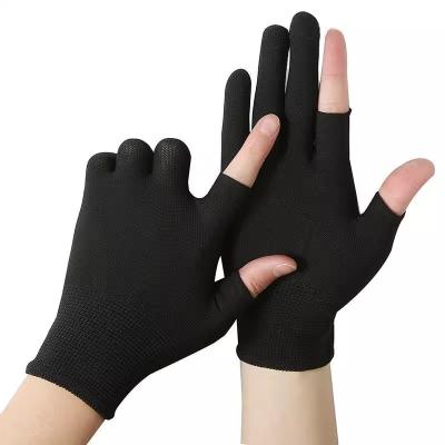 China Fishing/cycling Summer Thin Style Leaky Two-finger Gloves Fishing Tea Picking Money Counting Sunscreen UV Glove for sale