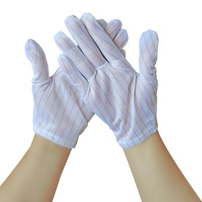 China Touch Screen Wholesale of double-sided striped adhesive dustproof and anti-static gloves by manufacturers for sale