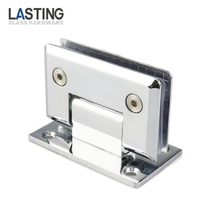 China Low MOQ 304 Modern Durable Stainless Steel Double Side Shower Door Hinges For Frameless Door 90 Degree for sale