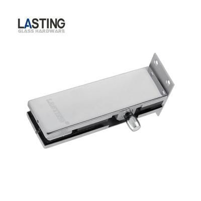 China Modern Durable Door Hardware 304 Stainless Steel Hydraulic Fix Top Fixture With Fix Plate For Frameless Glass Door Fix Fixture for sale