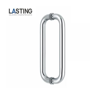 China Modern Durable D Shape Stainless Steel Door Handle Shower Pull Handle For Glass Door Thicken Front Door Pull Handles for sale