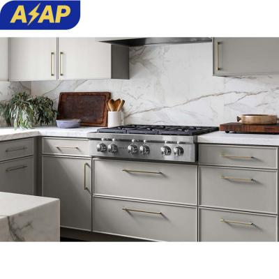 China Durable ASAP American Style Wooden Unit Sets Base Modern Modular Accessories L Shaped Grey Kitchen Cabinets Furniture Designs Cupboards for sale