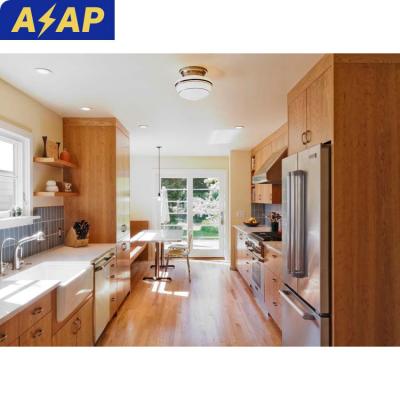 China Durable ASAP  factory Customization customized classic design style solid wood kitchen cabinet for houses for sale