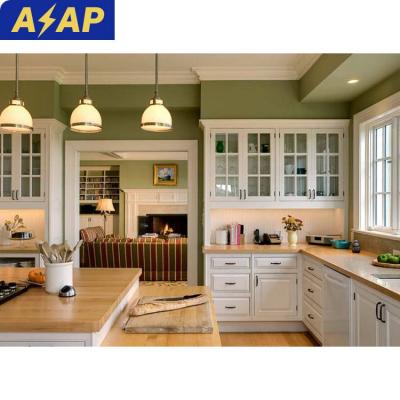 China Durable ASAP  2022 solid wood kitchen trendy products solid wooden luxury antique classic kitchen cabinets for sale