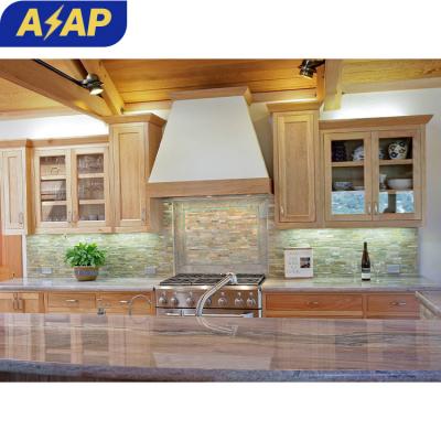 China Durable Top Quality Villa House American Project Solid Wood Kitchen Cabinets Mahogany ash solid wood kitchen cabinet doors for sale