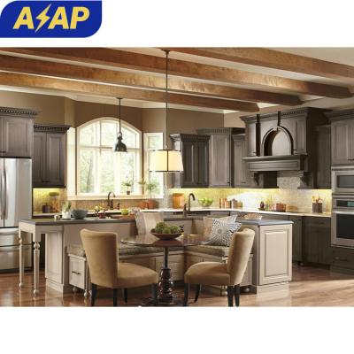 China Durable ASAP  Antique style free sample custom size wooden kitchen cabinet door panel solid wood  Shaker series for sale