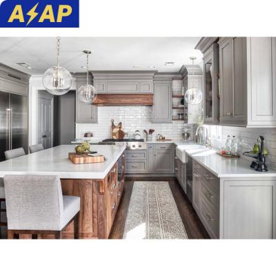 China Durable ASAP Pakistan Paint Foshan Polymer Cabinets Kitchen Furniture Modern Modular Kichen Cabinets Modern Kitchen With Top Stores for sale