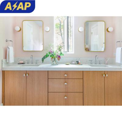 China Environmental Friendly ASAP Assembly Basin 72'' Tall Bathroom Bathroom Cabinet Vanity Set In Foshan Kitchen Wholesale Hotel Project Customized Modern for sale