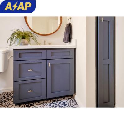 China Environmental Friendly ASAP Morden Solid Wood Lavabo Hotel Basin Bathroom Vanity Set Cabinet With Sink Hanging Counter Basin Bathroom Vanity Set for sale