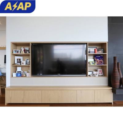 China Convertible ASAP New Design Luxury Modern Home Entertainment Wall Unit Meuble Tv Stand Tv Cabinet with fireplace for sale