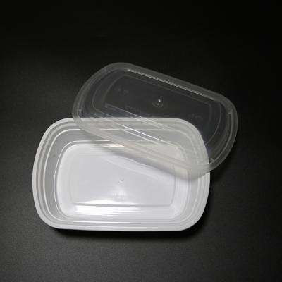 China Microwavable Microwavable Screw Cap Slim Cheap Food White Disposable Plastic Container for sale