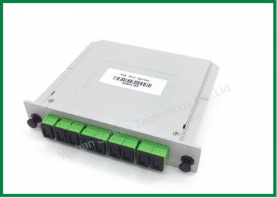 China 1x8 SC/APC PLC Splitter Cassette Type Fiber Optic Distribution Box, 1x16 1x32 1x64 for sale