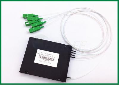 China FTTH GEPON EPON plc optical splitter 1x4 Optical Coupler SC / APC for sale