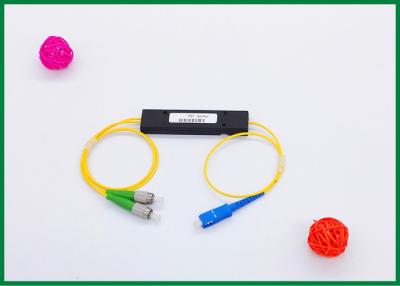 China 1x2 Fiber Optic PLC Splitter , PON-WDM Optical Splitter for FTTH CATV for sale