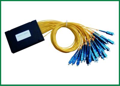 China 1x32 Fiber Optic PLC Splitter Pigtailed ABS Box With SC / UPC Connectors for sale