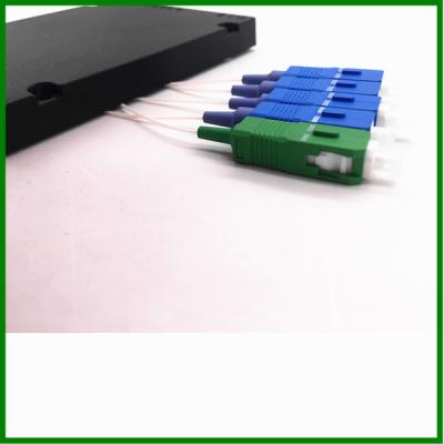 China 1*4 SM Fused Splitter SC / APC - SC / UPC  Plastic Box For Optical LAN System for sale