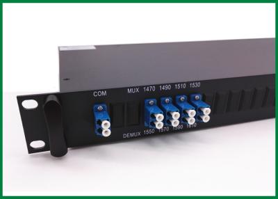 China 19 Inch 1U Rack 8CH CWDM Coarse Wavelength Division Multiplexer Mux 1470-1530nm for sale