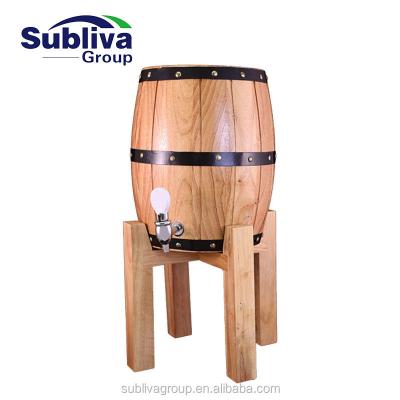 China Bars Clubs Wooden Stand Up Beer Barrel Dispenser 3.0L for sale