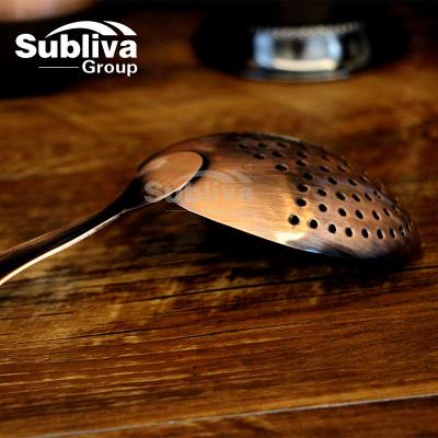 China Two Tone Plated Deluxe Bar Julep Cocktail Strainer for sale