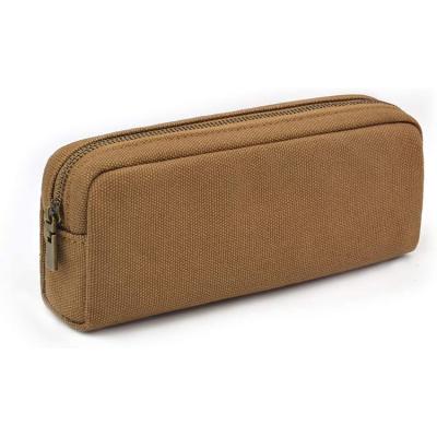 China Durable Universal Canvas Cotton Pocket Makeup Box Pen Case for sale