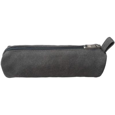 China Durable Heavy Stylish Canvas Stationery Zipper Cosmetic Pencil Bag for sale