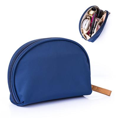 China Factory Price Half Moon Light Travel Makeup Pouch Cosmetic Bag For Girls Women for sale