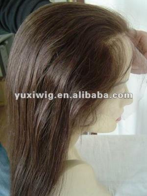 China High Quality Perfect Glueless Silky Straight Wave Full Lace Top Wig for sale