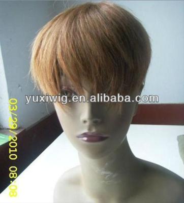 China Natural Unique Quality Human Hair Male Wigs 	Full Hair Lace Wig Shandong, China for sale