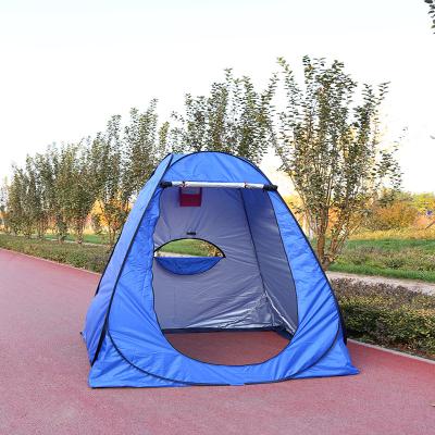 China With Small Window 3 OEM Double Opening Polyester Folding Automatic Thick Camping Silver-Coated Automatic Shower Tent Automatic Shower Tent à venda