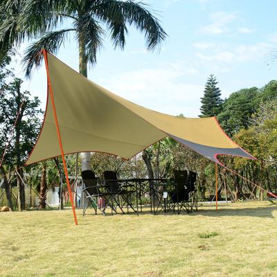 China Patio\Garden\Galvanized Iron Pipe 210T Outdoor Polyester Sun Shade Automatic Cut Out Roof Tent Sun Shelter Awning Camper Trailer With Wind Rope for sale