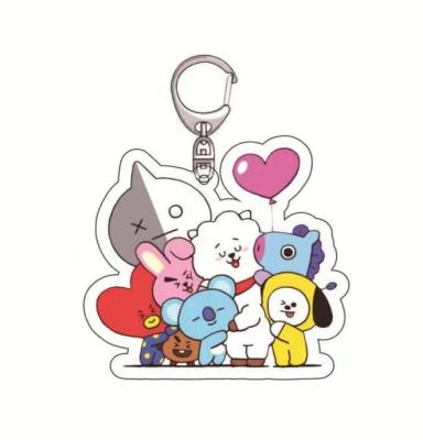 China Fashional Souvenir Gifts China Factory BTS Key Chain High Quality Custom Personalized Acrylic Photo BTS Key Chain Kpop for sale