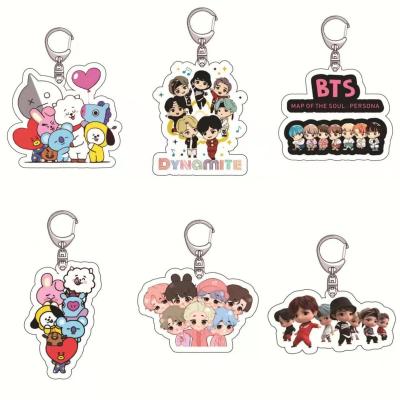 China Fashional Souvenir Gifts Accept Photo Custom BTS Key Chain BTS Key Chain BTS Acrylic Custom Made kpop for sale