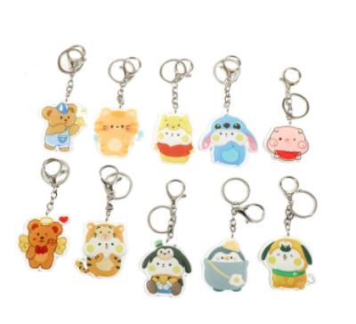 China Fashional Souvenir Gifts Wholesale Custom Acrylic Key Chain Double Sided Printing Cartoon Acrylic Key Chain for sale