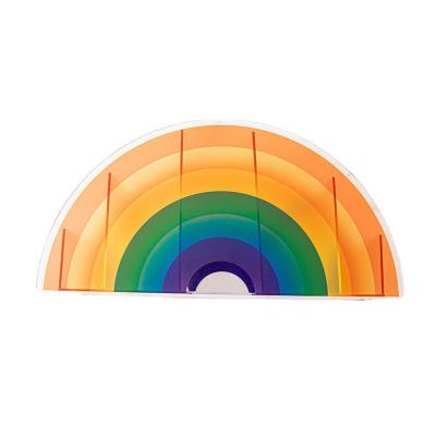 China High Quality Morden New Product Rainbow Storage Acrylic Pen Holder For Office Home School for sale