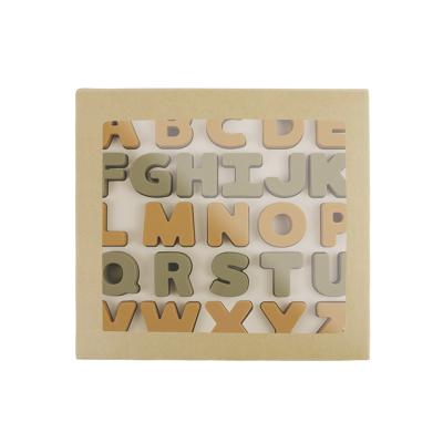 China Buchstabe-Alphabet-Puzzlespiele für Vorschulfreies Silikon-Material des nahrungsmittelgrad-BPA zu verkaufen