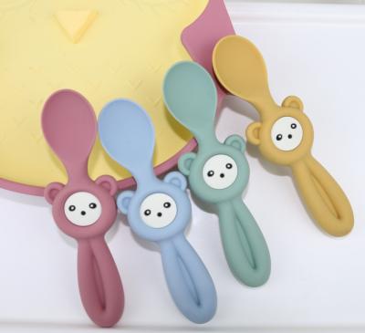 Cina Cucchiai svegli molli di Panda Style Silicone Forks And per i bambini del bambino in vendita