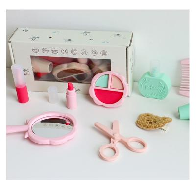 China 2024 new arrivals silicone make up toys  BPA free silicone kids girls tool toys set kit with for sale