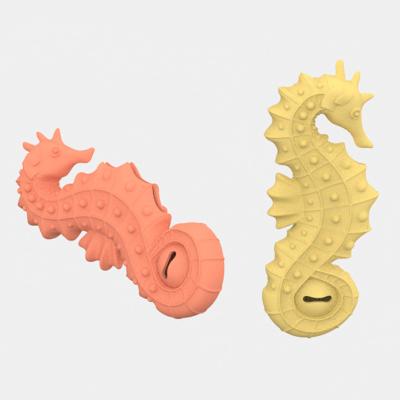 China Hot Sale BPA Free Silicone Seahorse Dog Puzzle Toy Egg Puppy Food Slow Feeder Pet Dog Interactive Silicone PET CHEW TOYS for sale