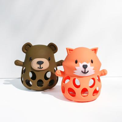 China PAISEN Guante para dientes de oso Unisex Regalos personalizados para recién nacidos libres de BPA Bonitos juguetes para dientes de silicona en forma de animal Dientes blandos para bebés en venta