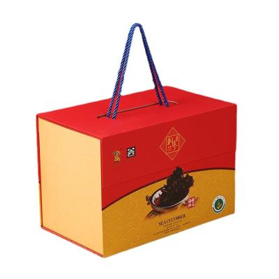 China Recycled Materials Luxury Large Rigid Cardboard Portable Custom Gift Box for sale