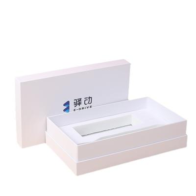 China Recycled Materials Custom Product Boxes White Cardboard Hard Gift Boxes For Electronic Products for sale